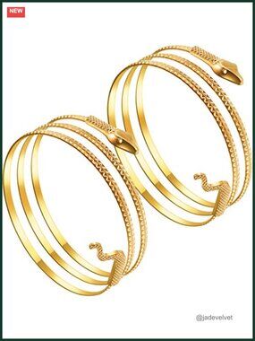 Snake Arm Cuff Bracelets Set Egyptian Armband Costume Jewelry